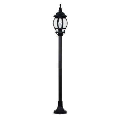 Valuelights Windsor Modern Black Outdoor Garden Ip44 Rated Bollard Lamp Post LightComplete With 1 X 6W Led Es E27 Bulb from B&Q