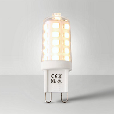 ValueLights G9 Pack Of 10 3W Dimmable Capsule Warm White Led Bulbs from B&Q