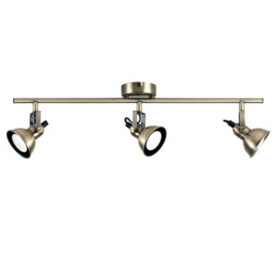 Valuelights Brunel Gold Ceiling Bar Spotlight And Gu10 Spotlight Led 5W Cool White 6500K Bulbs