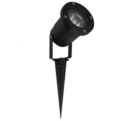 Valuelights Derwent Pack Of 2Modern Ground Spike/wall Mount Ip65 Rated Outdoor Lights In Black Finish