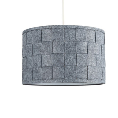 Valuelights Monza Grey Ceiling Shade And Bulb (D)32Cm from B&Q