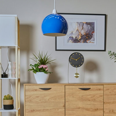 Valuelights Retro Blue Arco Style Dome Ceiling Light Shade (D)20Cm from B&Q