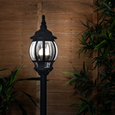Valuelights Windsor Modern Black Outdoor Garden Ip44 Rated Wired Bollard Lamp Post Light from B&Q