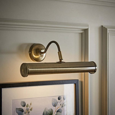 Valuelights Gemini Antique Gold Twin Picture Wall Light from B&Q