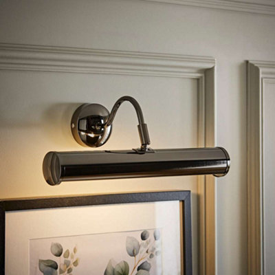 Valuelights Gemini Black Chrome Twin Picture Wall Light from B&Q