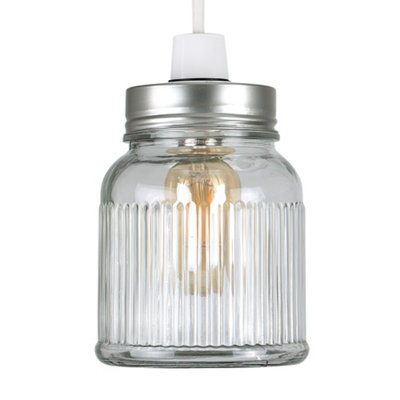 Valuelights Brushed Chrome Ceiling Shade (D)12Cm from B&Q