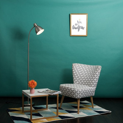 Valuelights Modern Brushed Chrome Adjustable Reading Craft Floor Lamp