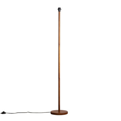 Valuelights Heather Modern Dark Wood Floor Lamp Base from B&Q