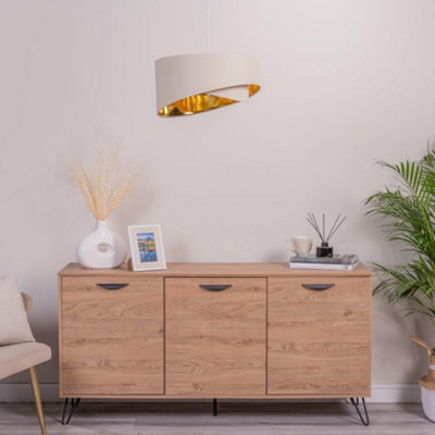 Valuelights Trekan Cream Ceiling Shade (D)40Cm