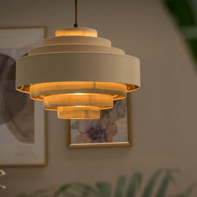 Valuelights Sette Cream Ceiling Shade (D)45Cm