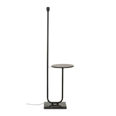 B&Q -  Tavel Black Floor Lamp And Globe Led 8W Bulb