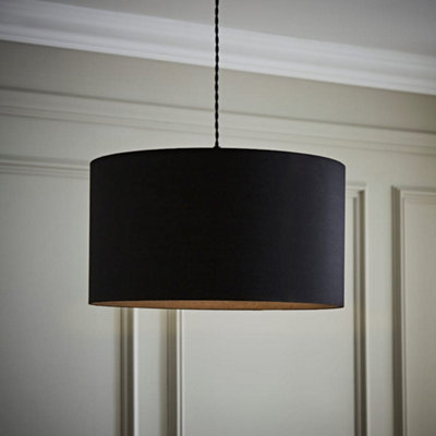 ValueLights Reni Black Fabric Large Drum Shade - Image 5