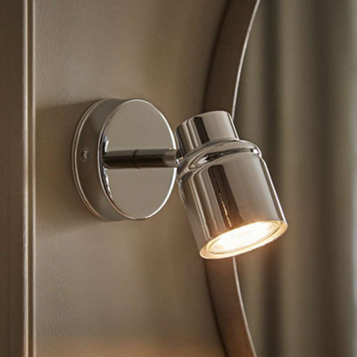 Valuelights Benton Chrome Single Ip44 Bathroom Wall Spotlight