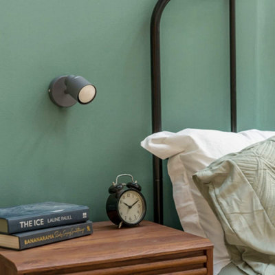 Valuelights Benton Grey Single Ip44 Bathroom Wall Spotlight