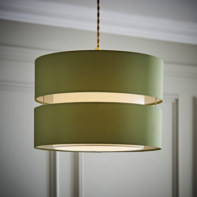 Valuelights Sophia Large Olive 2 Tier Ceiling Light Shade (D)35Cm from B&Q