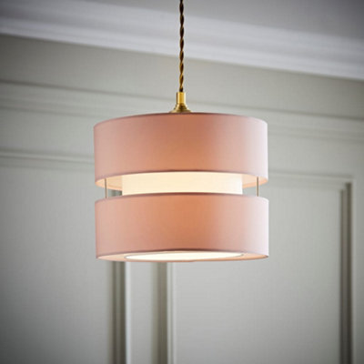 Valuelights Sophia Small Blush 2 Tier Ceiling Light Shade (D)26Cm from B&Q