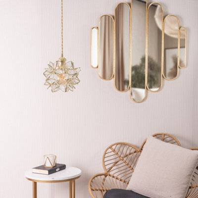 Valuelights Reine Easy Fit Glass Flower Ceiling Light Shade / Table LampshadeClear (D)21Cm from B&Q