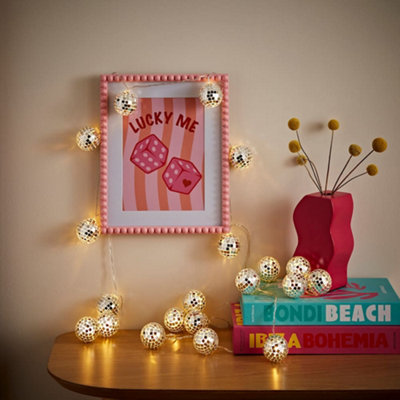 ValueLights - Disco Ball String Light - 20 LEDs - Warm White - Image 5