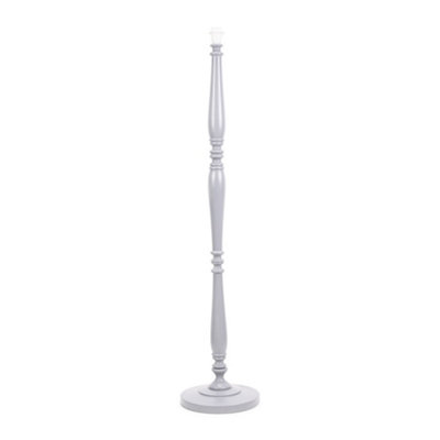 Valuelights Victoria Traditional Grey Wood Candlestick Floor Lamp Base from B&Q