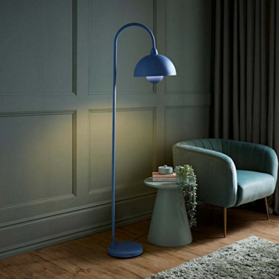 Valuelights Sky Blue Tilly Pastel Arched Dome Shade Metal Floor Lamp