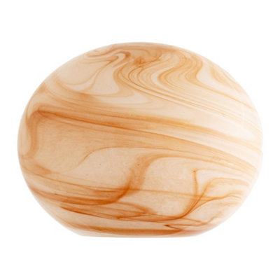 Valuelights Sookie Alabaster Marble Effect Glass Easy Fit Lamp Shade (D)24.5Cm from B&Q