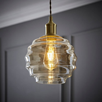 Valuelights Light Patty Champagne Bubble Glass Easy Fit Ceiling Pendant Lamp Shade