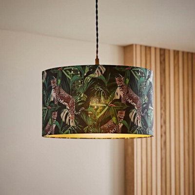 ValueLights - Addalyn Animal Print Easy Fit Lamp Shade - Green - Image 6