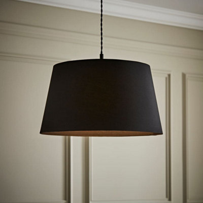 B&Q -  Aspen Large Black Tapered Ceiling Lamp Shade (D)45Cm