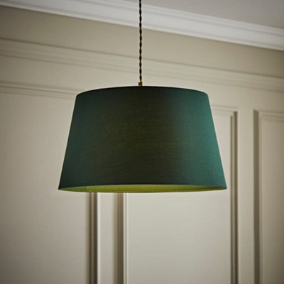 B&Q -  Aspen Large Green Tapered Ceiling Lamp Shade (D)45Cm