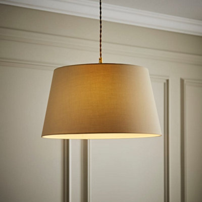 B&Q -  Aspen Large Natural Tapered Ceiling Lamp Shade (D)45Cm