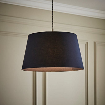 B&Q -  Aspen Large Navy Tapered Ceiling Lamp Shade (D)45Cm