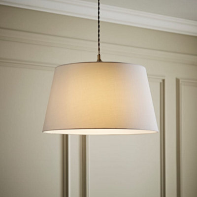 B&Q -  Aspen Large White Tapered Ceiling Lamp Shade (D)45Cm