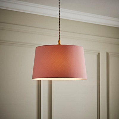 B&Q -  Aspen Medium Blush Tapered Ceiling Lamp Shade (D)35Cm