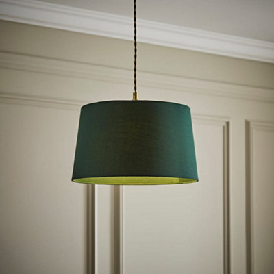 B&Q -  Aspen Medium Green Tapered Ceiling Lamp Shade (D)35Cm