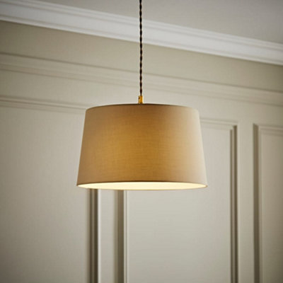 B&Q -  Aspen Medium Natural Tapered Ceiling Lamp Shade (D)35Cm
