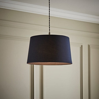 B&Q -  Aspen Medium Navy Tapered Ceiling Lamp Shade (D)35Cm