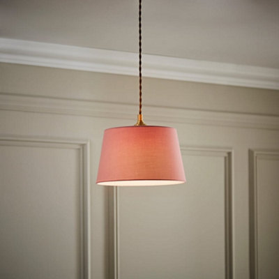 Valuelights Unisex Pale Pink Aspen Blush Pink Tapered Easy Fit Pendant Lamp Shade In | Size: Small - Image 3