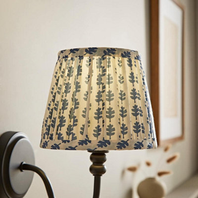 Valuelights Unisex Mid Blue Grange Extra Small Floral Pleated Lamp Shade In - Image 4