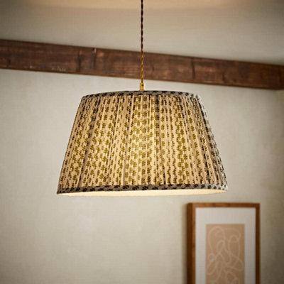 Valuelights Unisex Pale Green Grange Large 45Cm Floral Pleated Ceiling Pendant Lamp Shade In - Image 5