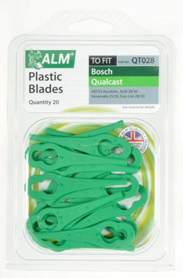 ALM 20 Bosch Qualcast Plastic Lawn Mower Blades Qt028 Replacement Blades from B&Q