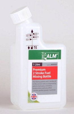 Alm 1L Fuel Mixing Bottle 2 Stroke Petrol Ratio Bottle