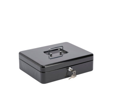B&Q -  Cb03Gbbk 10" Money 5030 Cash Box With Coin TrayBlack