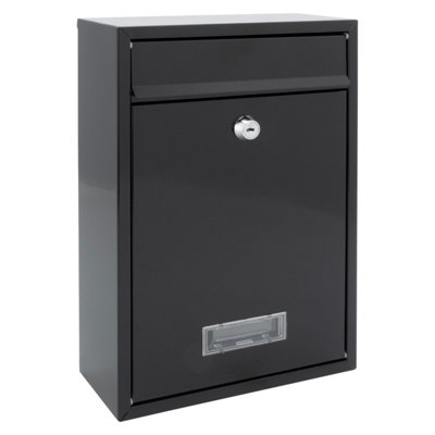 Burg-Wachter Style Postbox Black 31X22X7Cms from B&Q