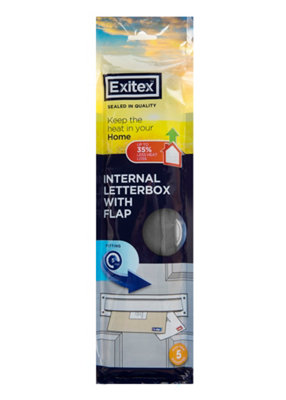 Exitex Brown Internal Letter Plate Seal With Flap from B&Q