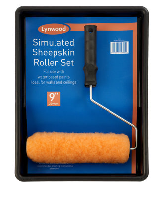 Lynwood 9" Simulated Sheepskin Roller Paint Tray Set from B&Q