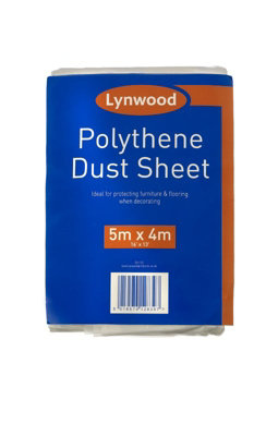 Lynwood 4M X 5M Clear Polythene Dust Sheet from B&Q