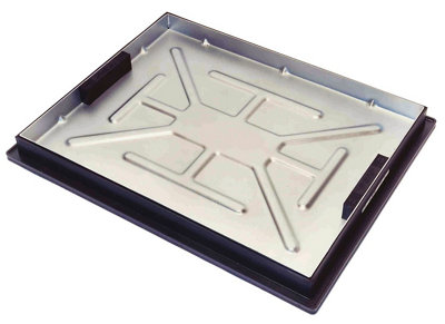 GALV RECESS TRAY MANHOLE COVER AND FRAME 600X450X50MM  5TONNE GPW T11G3 - Image 7