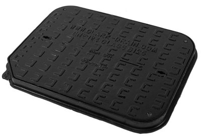 Clark Drain Cd762Kmb 600mm X 450mm X 40mm Overall Size With Frame 675mm X 525mm Ductile Iron B125 12.5 Tonne Heavy Duty Manhole from B&Q