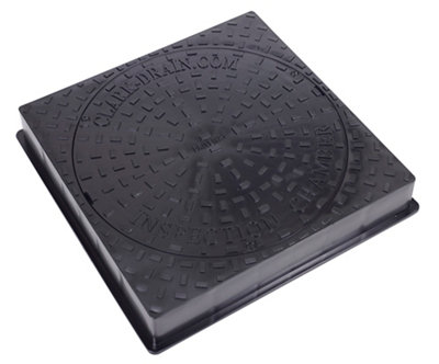 Clark Black Square Framed 3.5T Manhole Cover, (L)450Mm (W)560Mm (T)80Mm B&Q