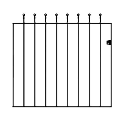 Burbage Iron Craft Mana Ball Top Metal Garden Gate 1067mm Gap X 915mm High Mazp05/5 from B&Q